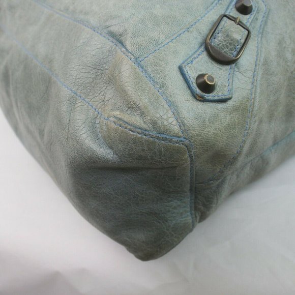 Auth Balenciaga The Day Hand Bag Green #20220B10 - Picture 5 of 9